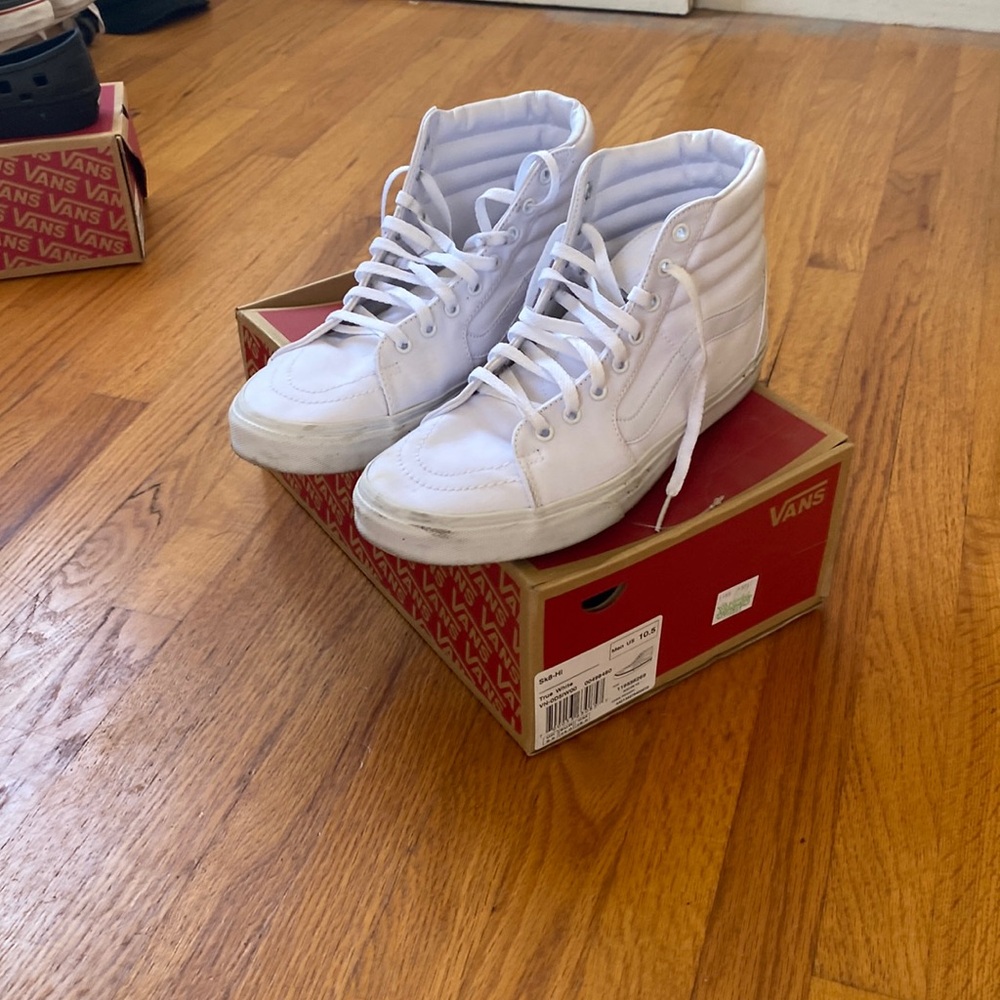 White vans high tops